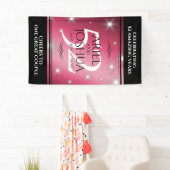 Elegant 52nd Star Ruby Wedding Jubileum Spandoek (Insitu)