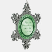 Elegant 55 bruiloft Jubileum Sneeuwvlok Ornament (Links)