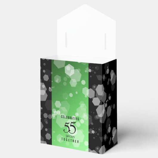 Elegant 55th Emerald Wedding Jubileum Bedankdoosjes (Geopend)