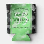 Elegant 55th Emerald Wedding Jubileum Blikjeskoeler (Achterkant)