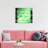 Elegant 55th Emerald Wedding Jubileum Canvas Afdruk (Insitu (Woonkamer))