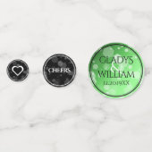 Elegant 55th Emerald Wedding Jubileum Confetti (Achterkanten)