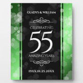 Elegant 55th Emerald Wedding Jubileum Fotoplaat (Voorkant)