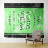 Elegant 55th Emerald Wedding Jubileum Wandkleed (In Situ (horizontaal))