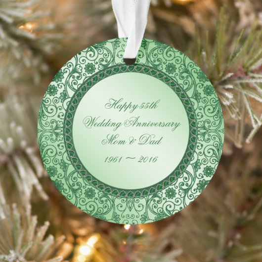 Elegant 55th Wedding Jubileum Acryl Ornament (Boom)
