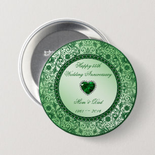 Elegant 55th Wedding Jubileum Button