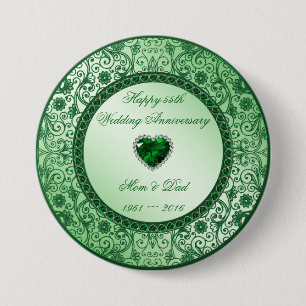 Elegant 55th Wedding Jubileum Button