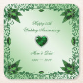 Elegant 55th Wedding Jubileum Onderzetter (Voorkant)