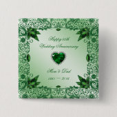 Elegant 55th Wedding Jubileum Square Button (Voorkant)
