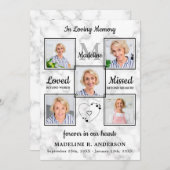 Elegant 5 Foto Orde van Service Memorial Funeral Programma (Voorkant / Achterkant)