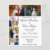 elegant 5 foto ' s collage moderne trouwuitnodigin (Voorkant)