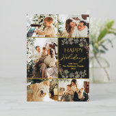 Elégant 5 Photo Collage Famille de vacances Carte (Debout devant)