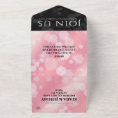 Elegant 5e Roos Quartz Wedding Jubileum All In One Uitnodiging (Buitenkant)