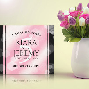 Elegant 5e Roos Quartz Wedding Jubileum Canvas Afdruk