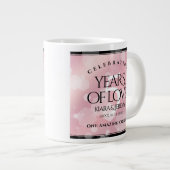 Elegant 5e Roos Quartz Wedding Jubileum Extra Grote Beker (Voorkant rechts)