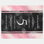 Elegant 5e Roos Quartz Wedding Jubileum Fleece Deken (Voorkant (Horizontaal))