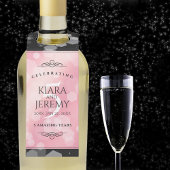 Elegant 5e Roos Quartz Wedding Jubileum Flessenhanger