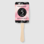 Elegant 5e Roos Quartz Wedding Jubileum Handwaaier (Voorkant)