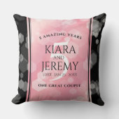 Elegant 5e Roos Quartz Wedding Jubileum Kussen (Voorkant)