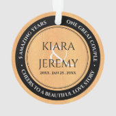 Élégant 5ème anniversaire de Mariage de bois (dos)