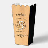 Elegant 5th Wood Wedding Jubileum Celebration Bedankdoosjes (Achterkant)