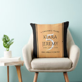 Elegant 5th Wood Wedding Jubileum Celebration Kussen (Stoel)