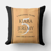 Elegant 5th Wood Wedding Jubileum Celebration Kussen (Voorkant)