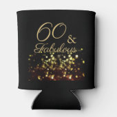 Elegant 60 en Fabulous Zwart en Goud Blikjeskoeler (Achterkant)