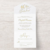 Elegant 60 en fantastisch 60ste verjaardagsfeest all in one uitnodiging (Binnenkant)