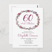 Élégant 60 Et Fabuleux Invitations De Fête D'Anniv (Devant / Derrière)