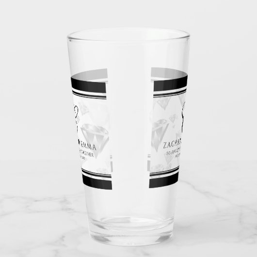 Elegant 60e 75e Diamond Bruiloft Jubileum Glas (Rechts)