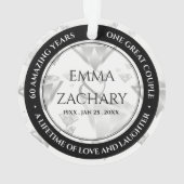 Elegant 60e 75e Diamond Bruiloft Jubileum Ornament (achterkant)