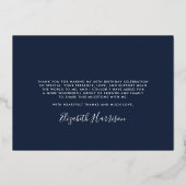 Élégant 60e anniversaire Carte de remerciements à (Verso)