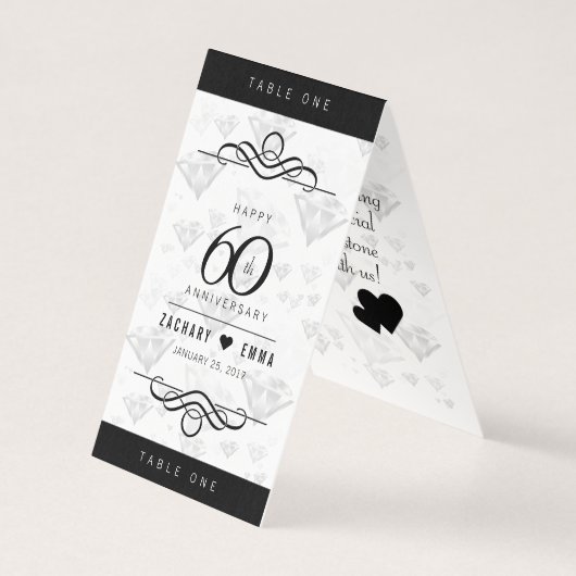 Élégant 60e anniversaire de Mariage de diamant (Back)