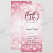 Élégant 60e anniversaire programme Blush Pink Boke (Devant / Derrière)