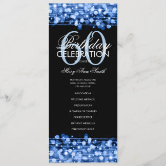 Élégant 60e anniversaire Programme de fête Bleu av