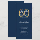 Élégant 60e anniversaire Programme de fête d'anniv (Devant / Derrière)