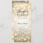 Élégant 60e anniversaire programme de fête Gold Bo (Devant / Derrière)