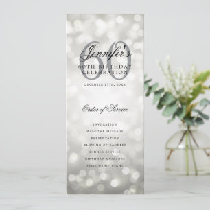 Élégant 60e anniversaire programme de fête Silver