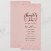 Élégant 60e anniversaire Programme Rose Gold Blush (Devant / Derrière)