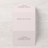 Elegant 60e roze verjaardag all in one uitnodiging (Buitenkant)