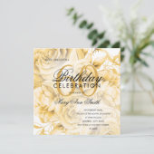 Elegant 60e verjaardag Floral Gold (Staand voorkant)