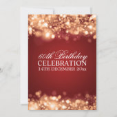 Elegant 60e verjaardag Gold Sparking Lights Kaart (Achterkant)