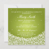 Elegant 60e verjaardag Star Sparkle Limoen Kaart (Achterkant)