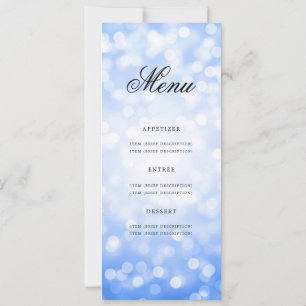 Elegant 60e verjaardagsfeestje Menu Navy Blue Boke Kaart