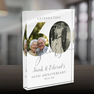 Elegant 60ste bruiloft Jubileum 2 Fotoblokken
