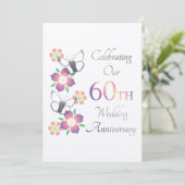 Elegant 60ste verjaardag kaart (Staand voorkant)