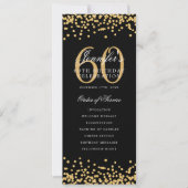 Elegant 60ste verjaardag programma Bedankt Gold Bl (Voorkant)
