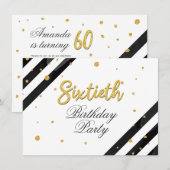 Elegant 60ste verjaardag script kaart (Voorkant / Achterkant)