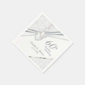 Elegant 60th/75th Wedding Jubileum Design Servet (Hoek)